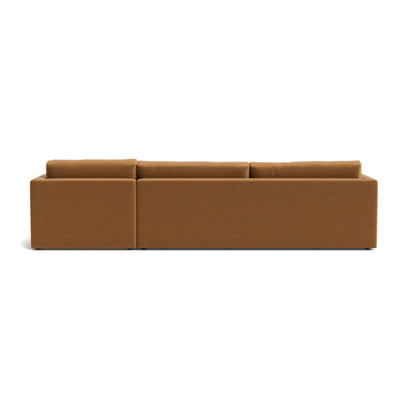 Haywood Right Chaise Sectional, Performance Velvet - Hazelnut