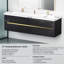 Meuble-lavabo mural 72 po avec lavabo, armoire de rangement flottante avec comptoir en résine de pierre et tiroirs à fermeture en douceur 72 po