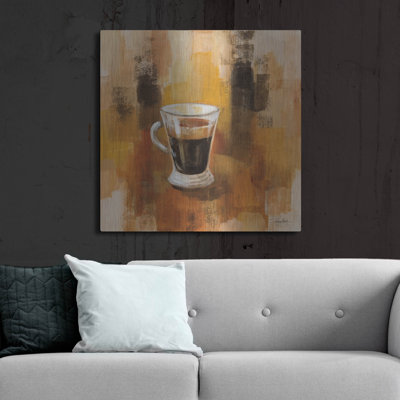 «Abstract Coffee 4» par Silvia Vassileva, art mural en métal, 36 po x 36 po