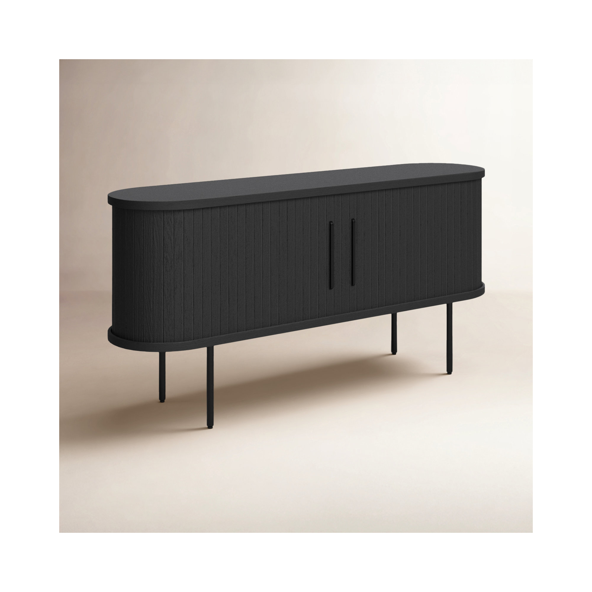 Iris 71'' Media Console, Black Oak