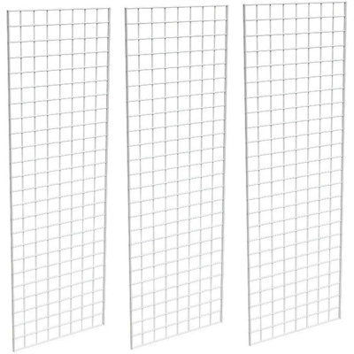 Only Hangers Commercial Grade Gridwall Panels – Heavy Duty White Grid Panel 2’ W X 6’ H 3 Pcs