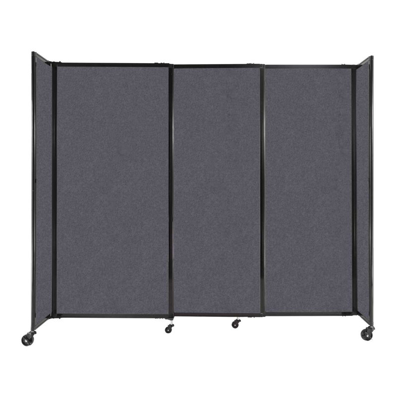 Cloison portative Soundsorb, H 60 po x l 186 po x P 1 po, Gris foncé