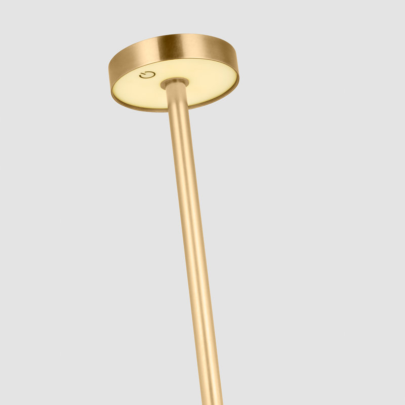 Moneta Medium Rechargeable Floor Lamp, Antique Brass
