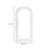 Half-circle Manufactured Wood Full Length Mirror-258229473
