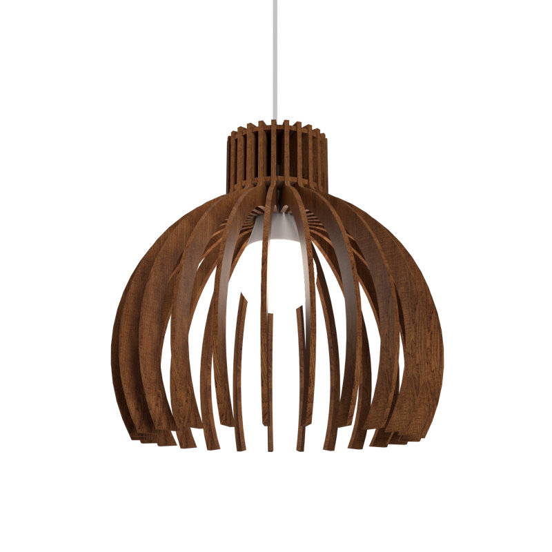 Stecche Di Legno 1 - Light Pendant, 10.14" H x 10.53" W x 10.53" D, Imbuia