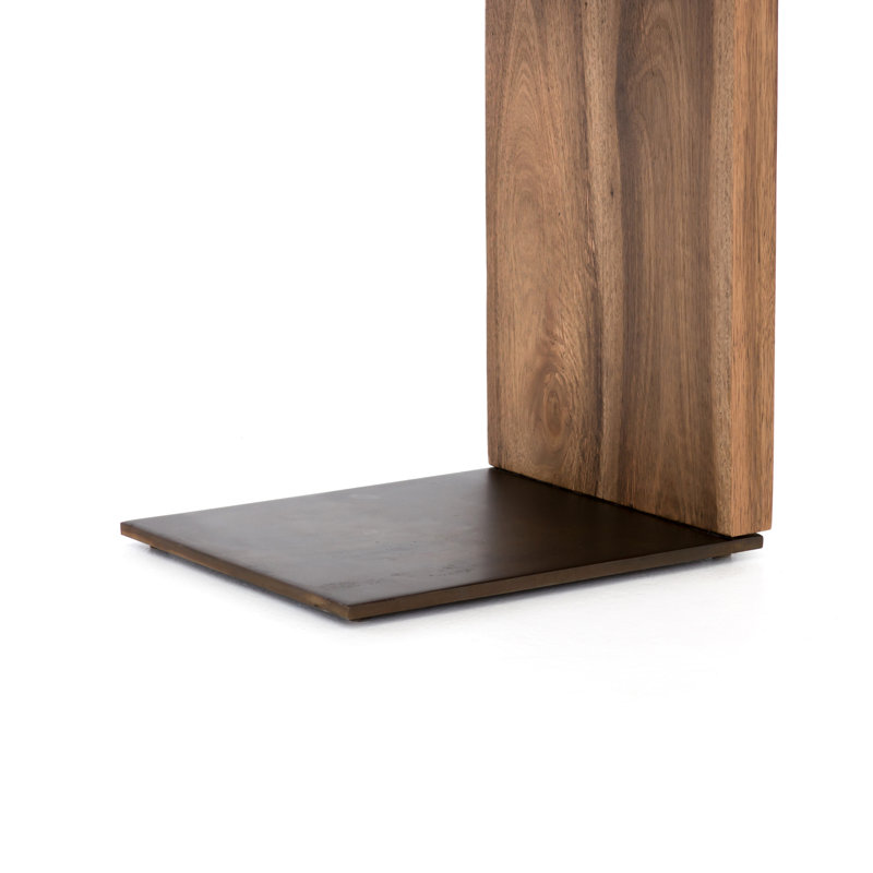Hudson Solid Wood End Table, Natural Yukas