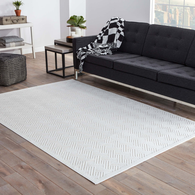 Tapis d'intérieur / extérieur oriental rouge Oliver, Rectangle 8 pi 10 po x 12 pi