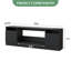Meuble télé pour téléviseur de 75 po, centre de divertissement moderne avec rangement et foyer de 36 po (non inclus)-1673003208