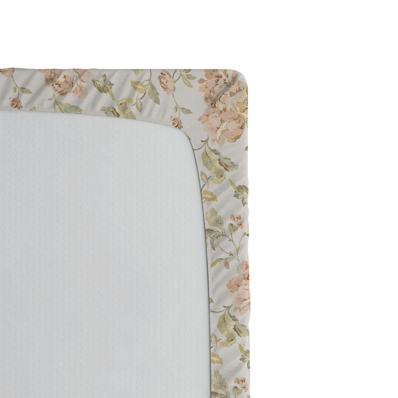 Drap-housse Ambesonne, Drap-housse de taille simple, Coquille d'œuf, rose / floral