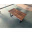 Table basse en MDF, petite table basse, canapé en noyer avec pieds en métal