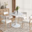 Table basse hexagonale moderne 31,50 "avec plateau en marbre imprimé blanc et base en métal