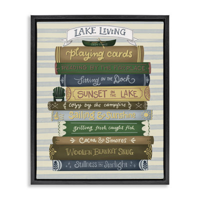 Lake Living Book Stack Floating Frame, design by Giao Williams