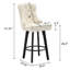 Tabourets de bar modernes en velours avec capitonnage et anneau en métal, idéal pour un îlot de cuisine et un bar-789974600