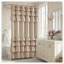 Rideau de douche à volants en polyester 72 po x 72 po beige - Shabby Chic Layered Design-129020513-129020512