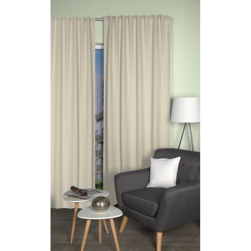 Moquin Blackout Vorhänge Und Gardinen Single Panel, 180cm H x 140cm W, Beige