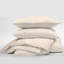 Ensemble de housse de couette en coton ivoire standard-72218889