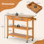 Solid Wood Bar Cart