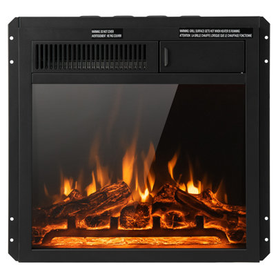 Brimson 19.67'' W Black Electric Fireplace Insert