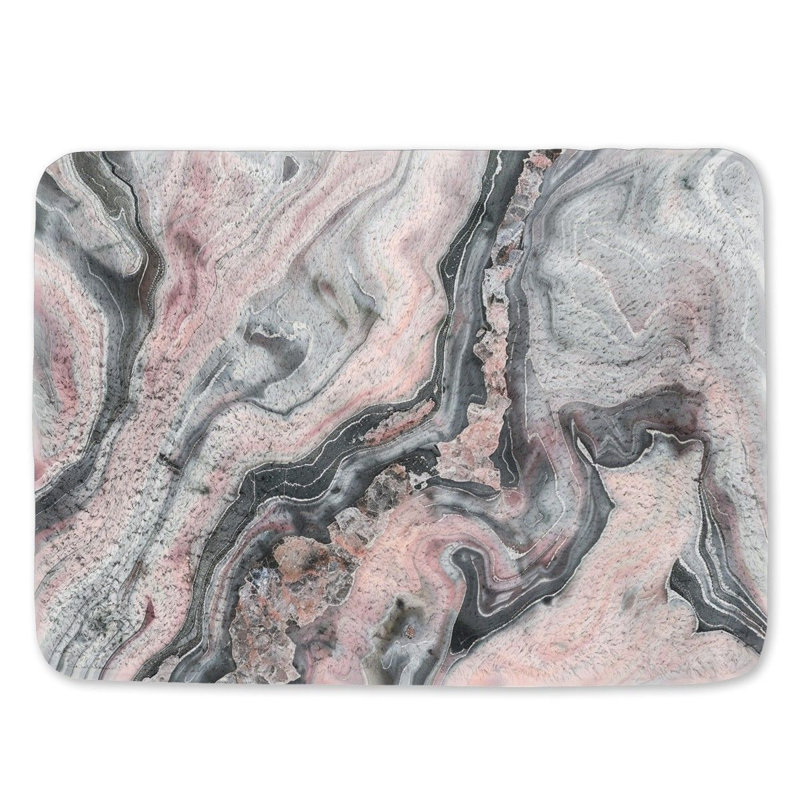Knodara Microfiber / Microsuede Non-Slip Bath Mat, 21"W x 34"L