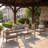 Modern Minimalist Outdoor Sofa Set of 4 with Aluminum Frame & Weather-Resistant Cushions