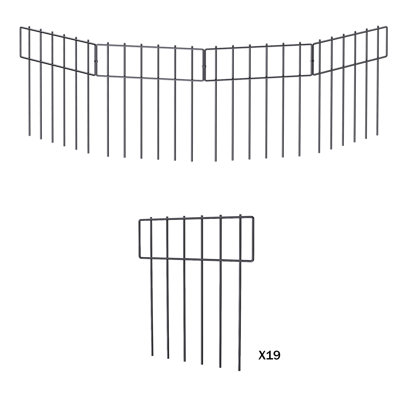 Panneau de clôture en T en métal 1,5 pi x 1 pi