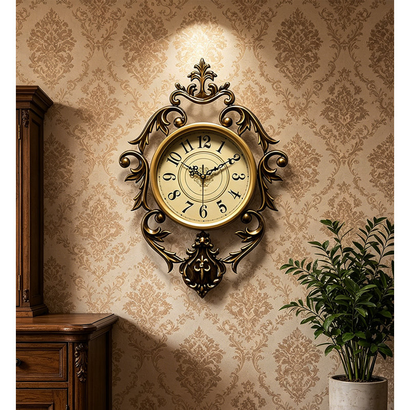 American Handmade Wrought Iron Silent Wall Clock