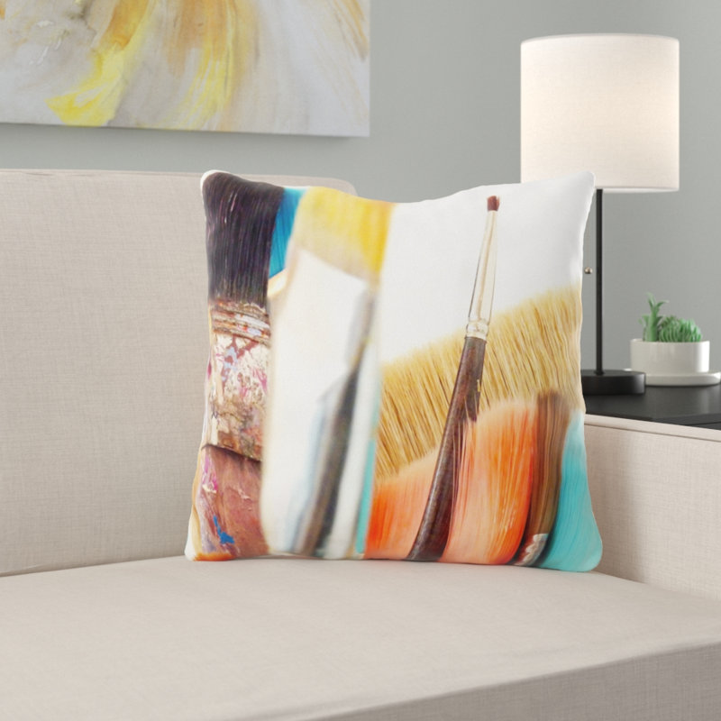 Housse et insert de coussin carré Kattan Brush, Microsuède, Intérieur