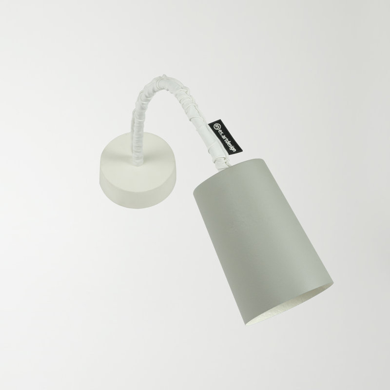 Armed Sconce, Grey/White
