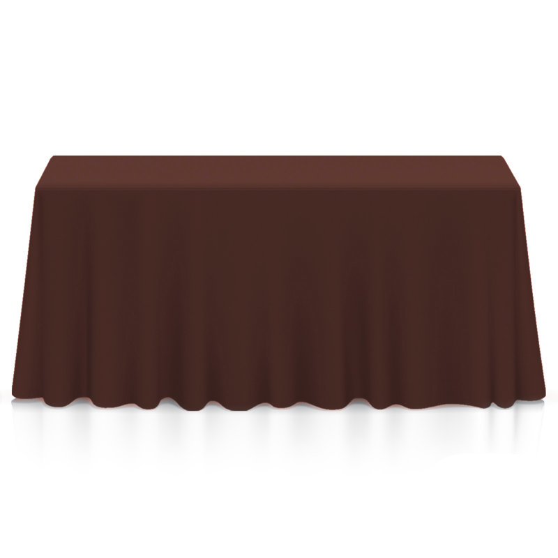 Chocolate Brown 90 x 156 Inch Rectangular Polyester Tablecloth