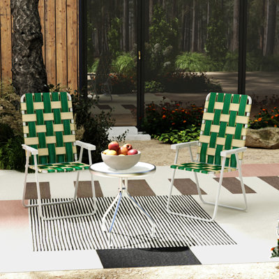 Outsunny Set Of 2 Patio Folding Chairs
