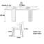 Table de style français, fusion de bois et de pierre-110063778