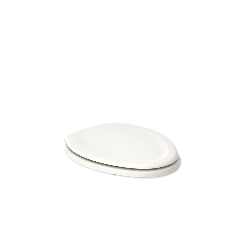 Stonewood Compression-Molded Wood Toilet Seat with Color-Matched Plastic Hinges, Almond, Elongated