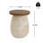 Laigha Modern Coastal Organic Pear-Shaped MGO Side Table with Faux Wood Grain Top for Patio, Balcony, Living Room-128952856-128952853