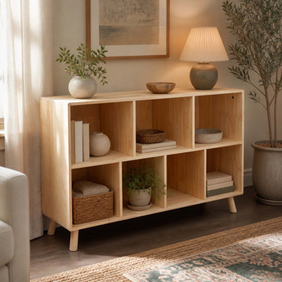 Bibliothèque en bois Pine