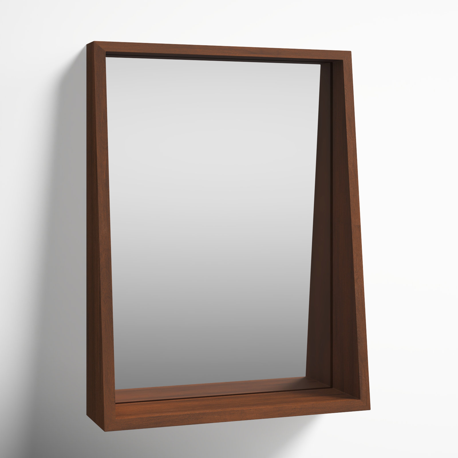 Parkside 18" Accent Mirror, Walnut Brown