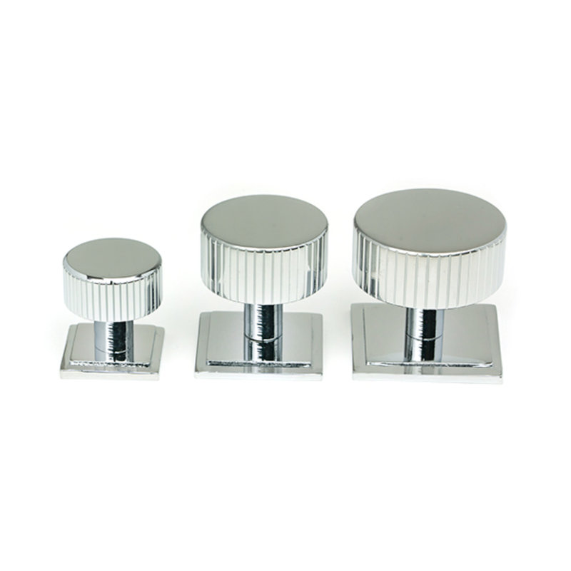 40mm Square Knob, Polished Chrome