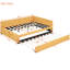 Lit de jour double rembourré avec lit gigogne, tissu en lin jaune, sans sommier, cadre en bois, lit gigogne en lin jaune, cadre, pour un plaisir à long terme-1146769972