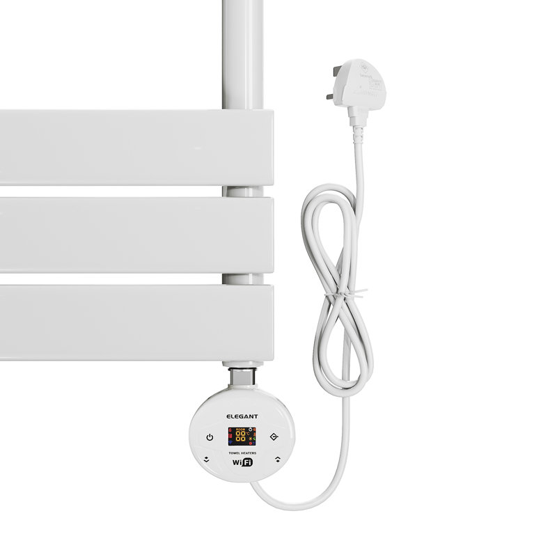 100*50*6.2cm, Smart WiFi-Enabled Heated Towel Rail with Multi-Mode Heating, White