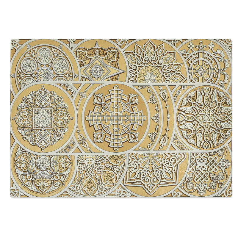 Tempered Glass Russian by Albert Racinet Chopping Board, 28.5 cm W x 20 cm L