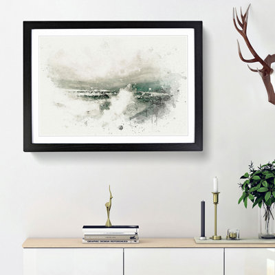 Crashing Waves in Abstract - Picture Frame Graphic Art Print
