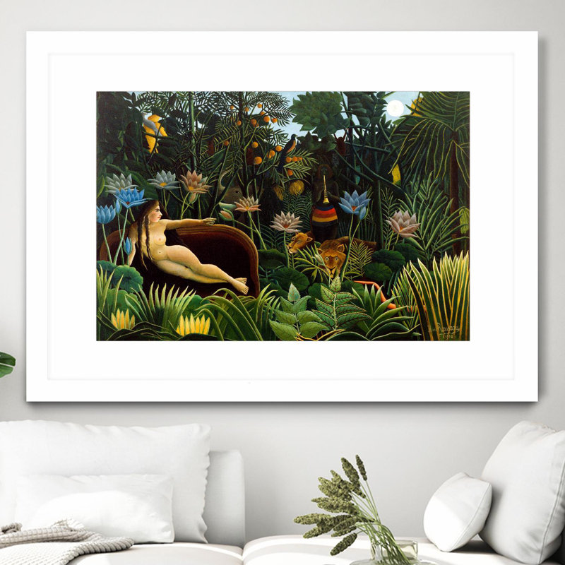 «The Dream, 1910» mat et encadré 36 po x 24 po, Blanc
