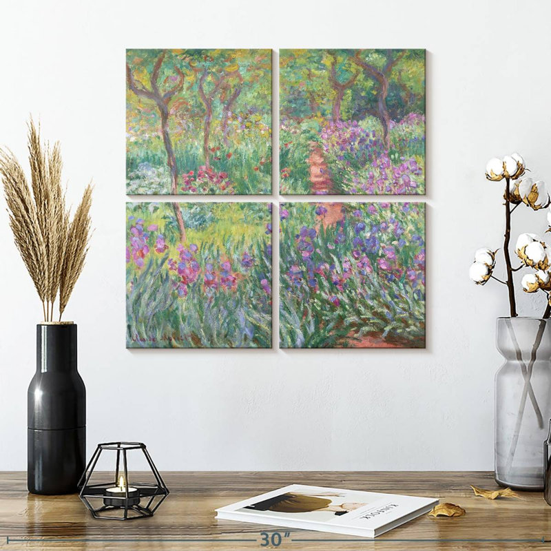 Le jardin de l'iris à Giverny, 1900, H 18 po x l 18 po