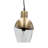 6"W Jarett Asymmetrical Glass and Metal Pendant