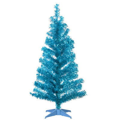 Turquoise Tinsel Tree
