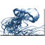 «Jellyfish in The Blues» par Elizabeth Medley, reproduction sur toile-31474659-31936722