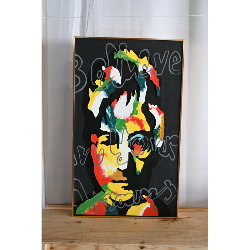 John Lennon Believe In Your Dreams, art multimédia 24 po x 39 po