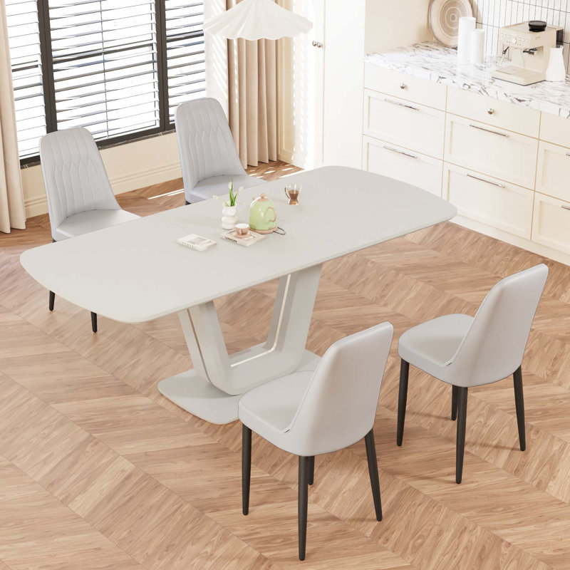 Ensemble de table de salle à manger extensible 62,99 à 78,74 po pour 2 à 8 personnes