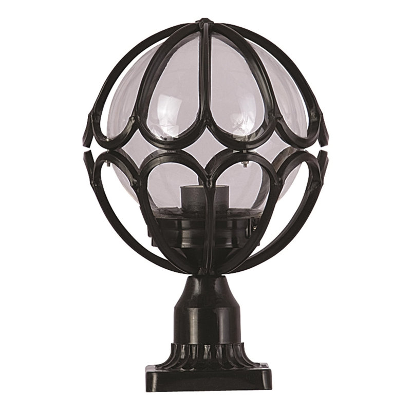 Modern Outdoor Wall Lamp, Black ABS Body, 15.0 x 9.1 inches | Acrylic Cap, E27 Socket Max 40W | IP65 Waterproof, Industrial Design | Perfect for Patios, Gardens, and Entryways, Stylish & Durable Lighting Solution