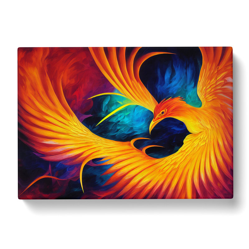 Mystical Phoenix Bird - Wrapped Canvas, 50cm H x 76cm W x 3cm D