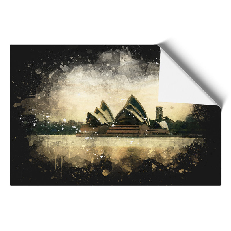 Sydney Opera House Paint Splash - Frameless Print, 21cm H x 30cm W x 0.1cm D
